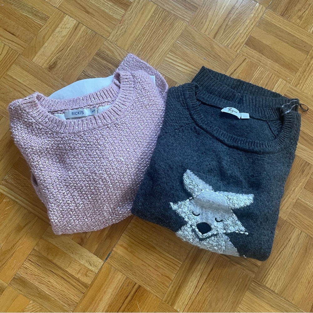 Ricki's Pink and Gray Women's Sweaters
